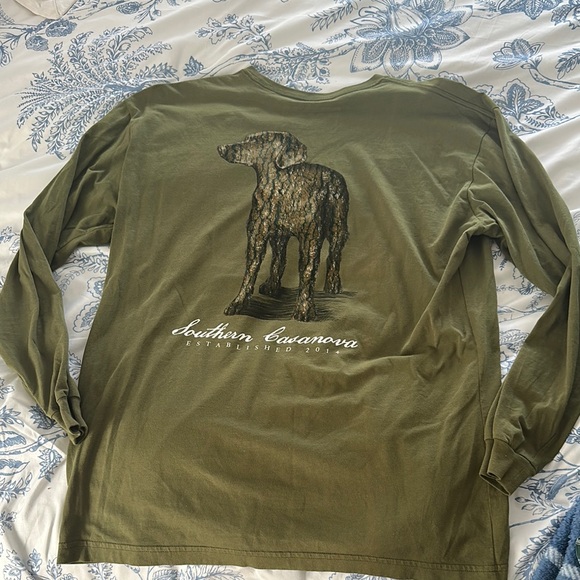 Olive Green Men's Shirt - Picture 1 of 3